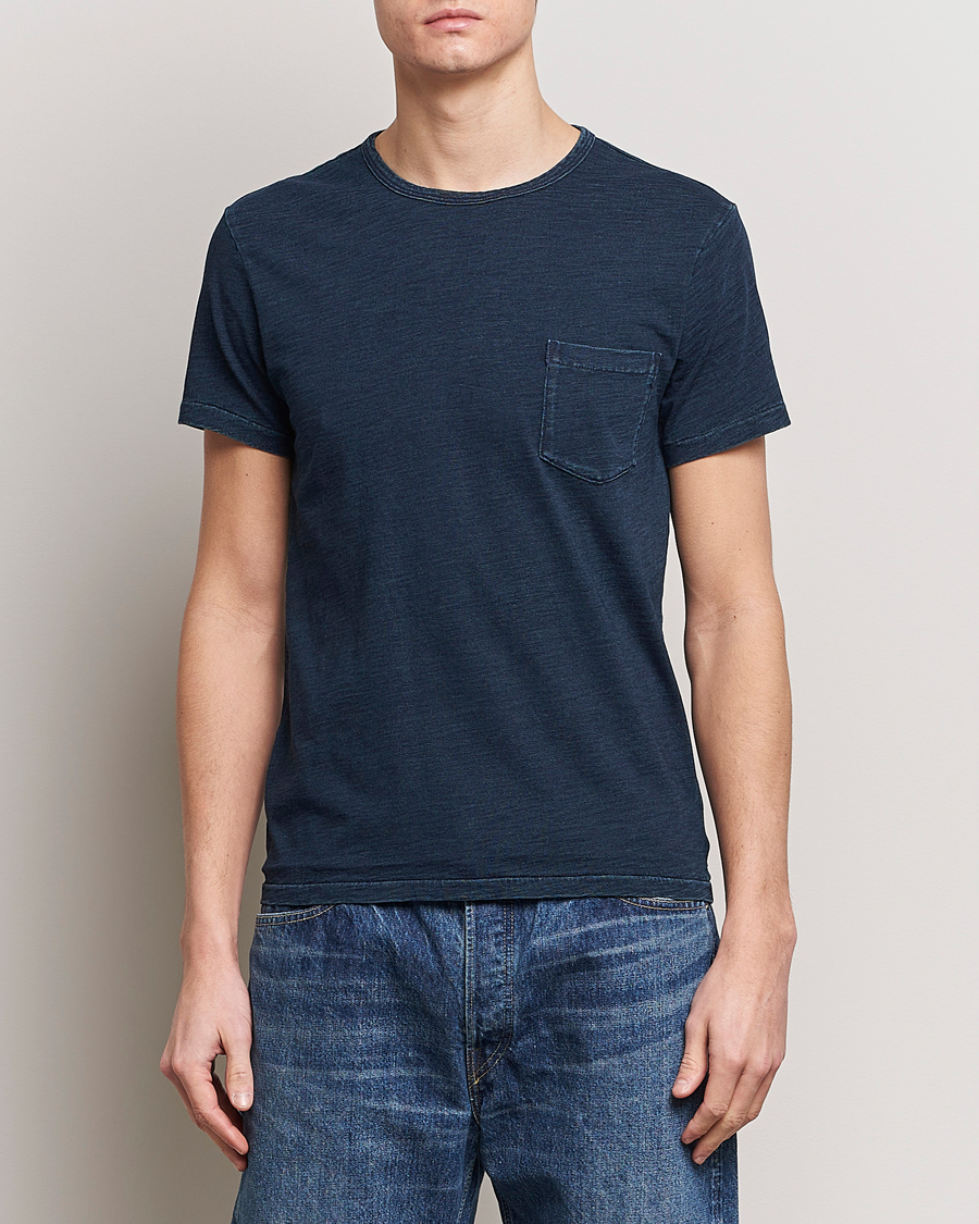 Herr | RRL | RRL | Short Sleeve Pocket Tee Rinsed Indigo