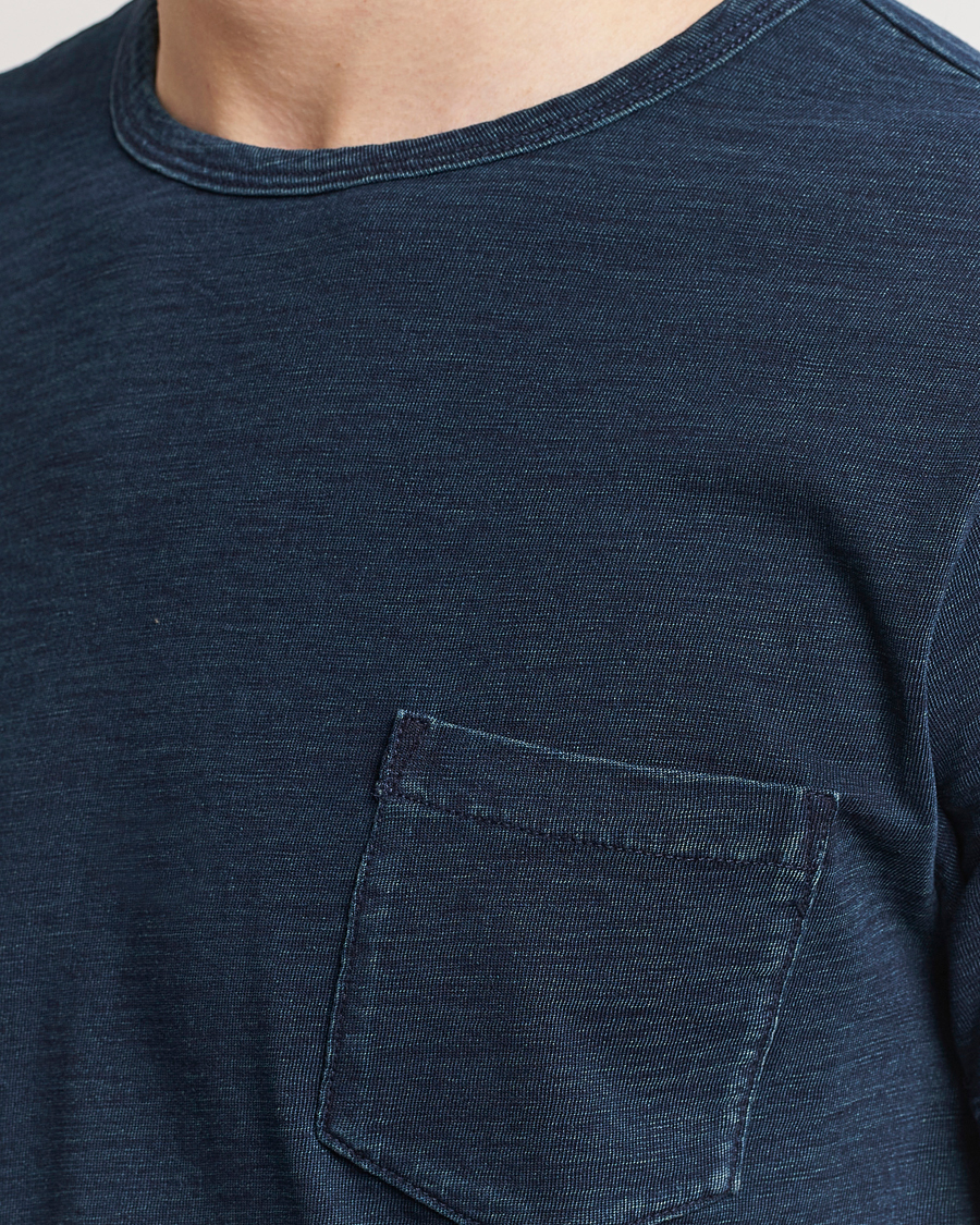 Herr | T-Shirts | RRL | Short Sleeve Pocket Tee Rinsed Indigo