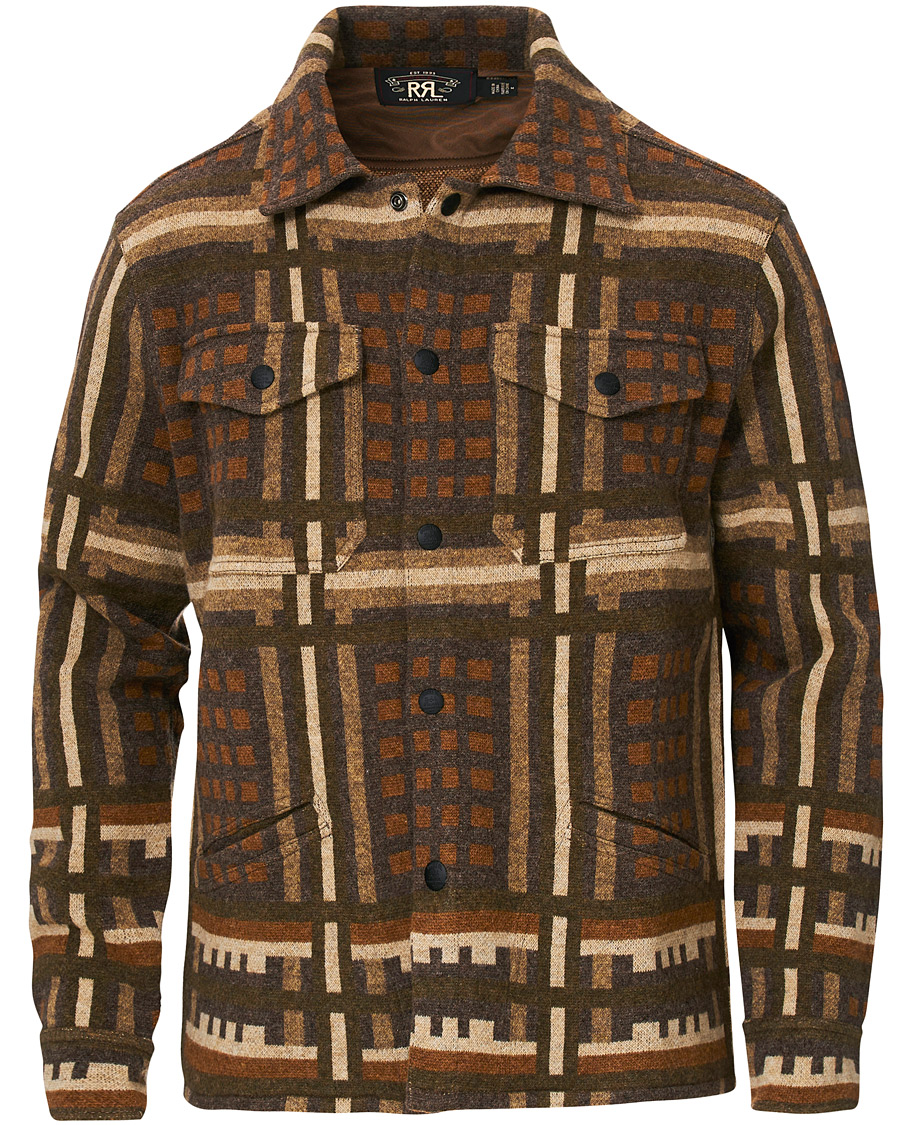 Herr | Jackor | RRL | Wool Workshirt Sweater Brown Multi