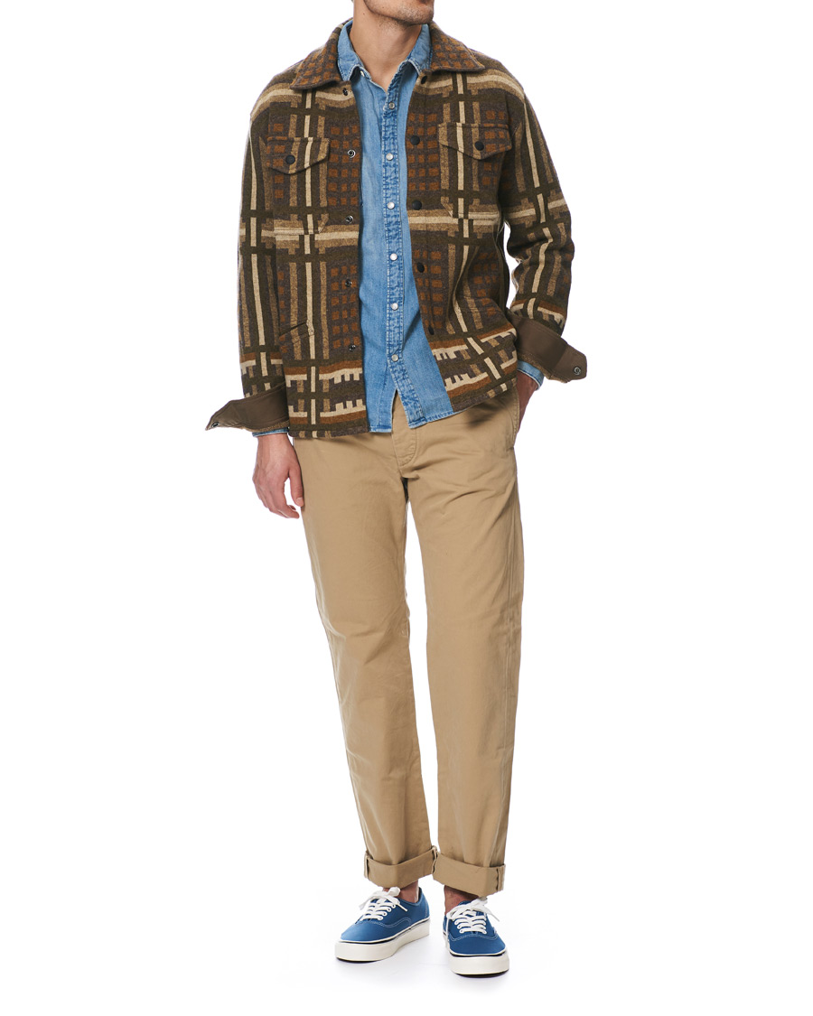 Herr | Jackor | RRL | Wool Workshirt Sweater Brown Multi