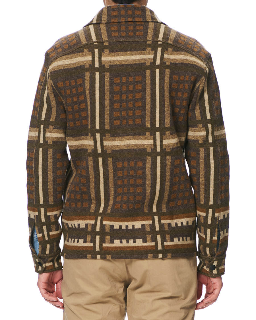 Herr | Jackor | RRL | Wool Workshirt Sweater Brown Multi