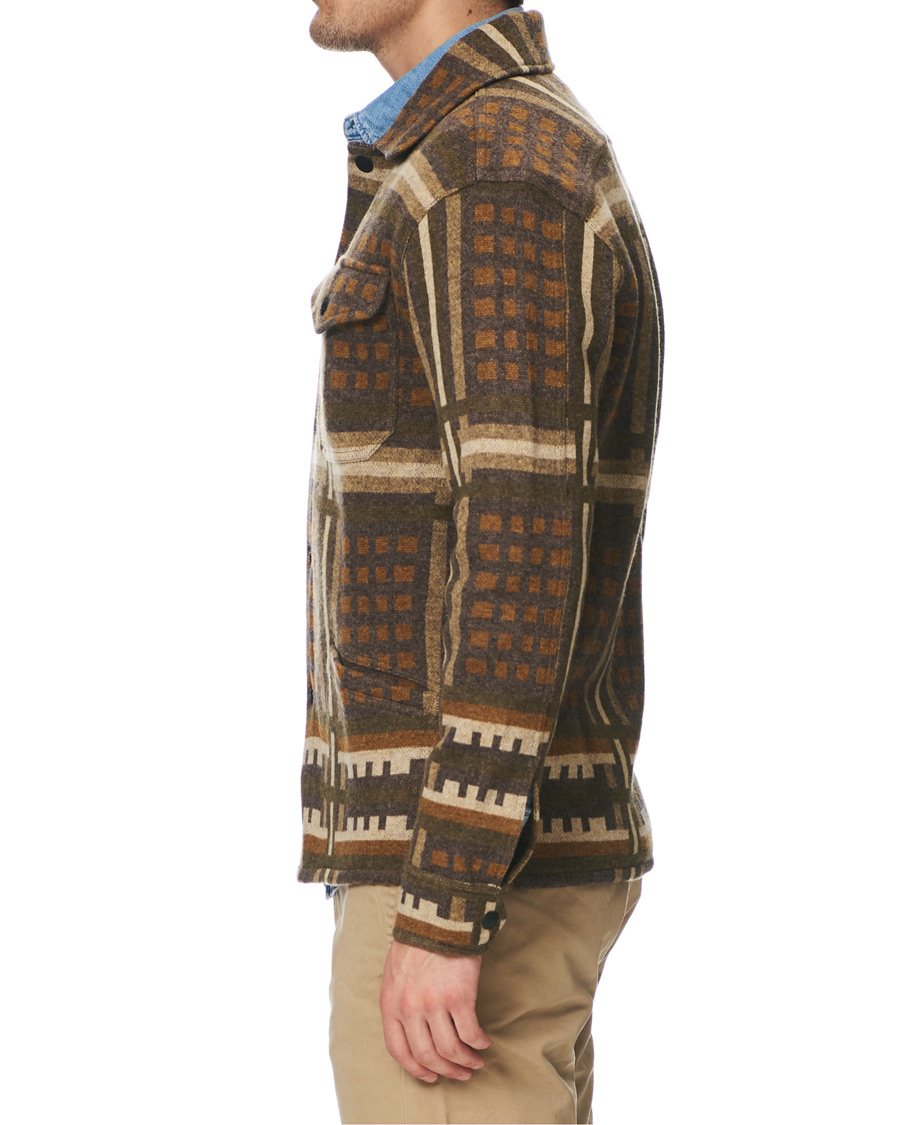 Herr | Jackor | RRL | Wool Workshirt Sweater Brown Multi