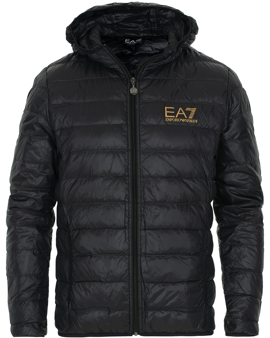 Herr | Jackor | EA7 | Train Core Light Down Hoodie Jacket Black/Gold