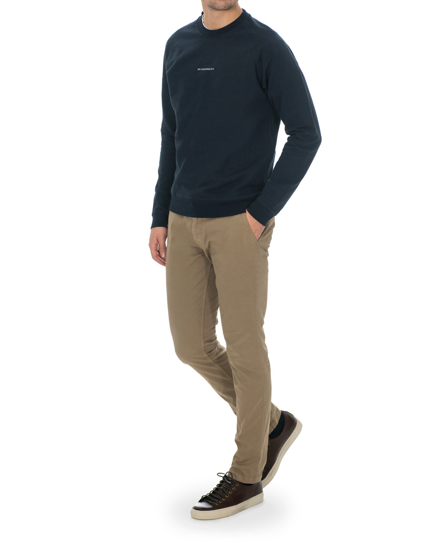 Herr | Tröjor | NN07 | Robin Logo Crew Neck Sweatshirt Navy