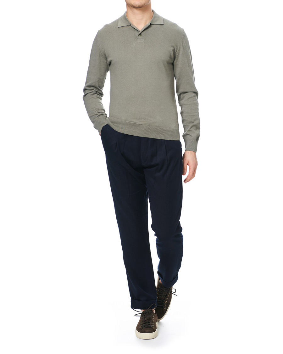 Herr | Byxor | NN07 | Codo Pleated Turn Up Trousers Navy