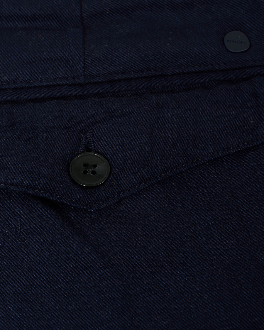 Herr | Byxor | NN07 | Codo Pleated Turn Up Trousers Navy