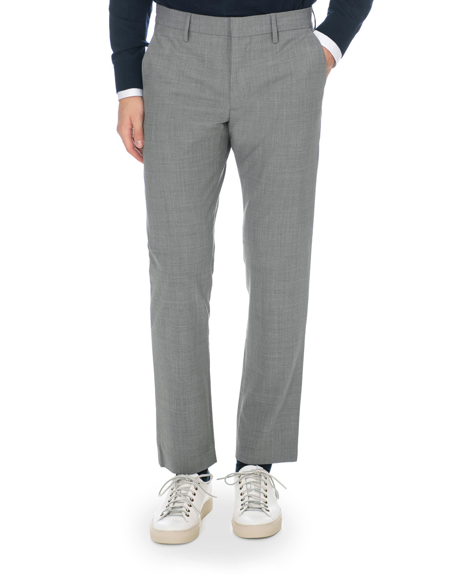 Herr | Byxor | NN07 | Theo Wool Trousers Grey Melange