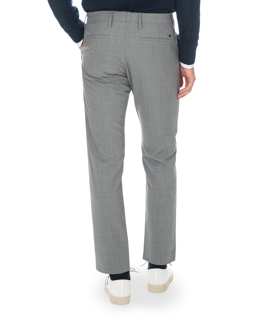 Herr | Byxor | NN07 | Theo Wool Trousers Grey Melange