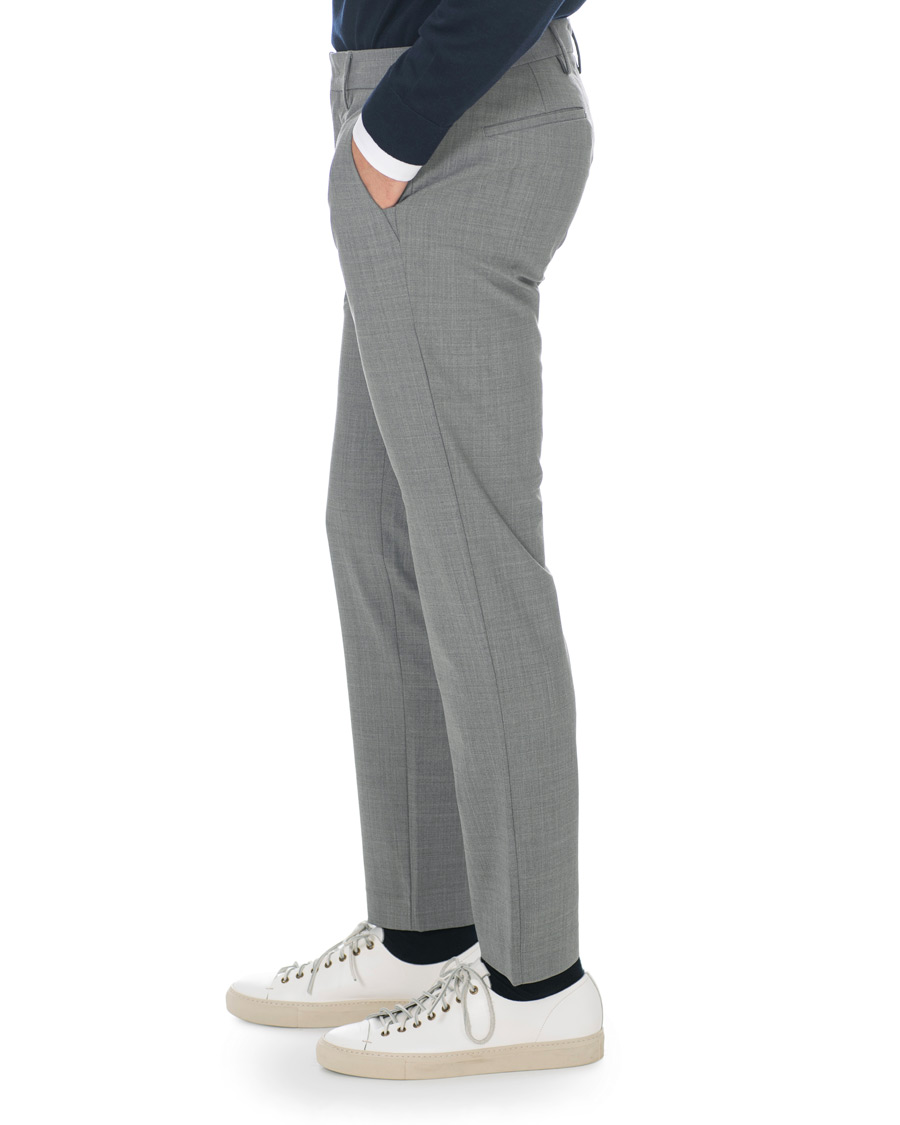 Herr | Byxor | NN07 | Theo Wool Trousers Grey Melange