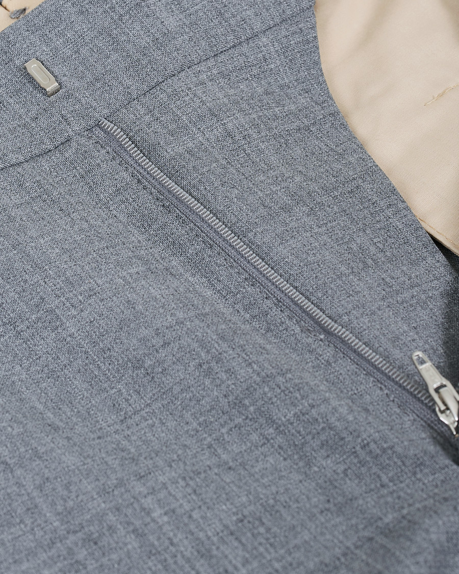 Herr | Byxor | NN07 | Theo Wool Trousers Grey Melange