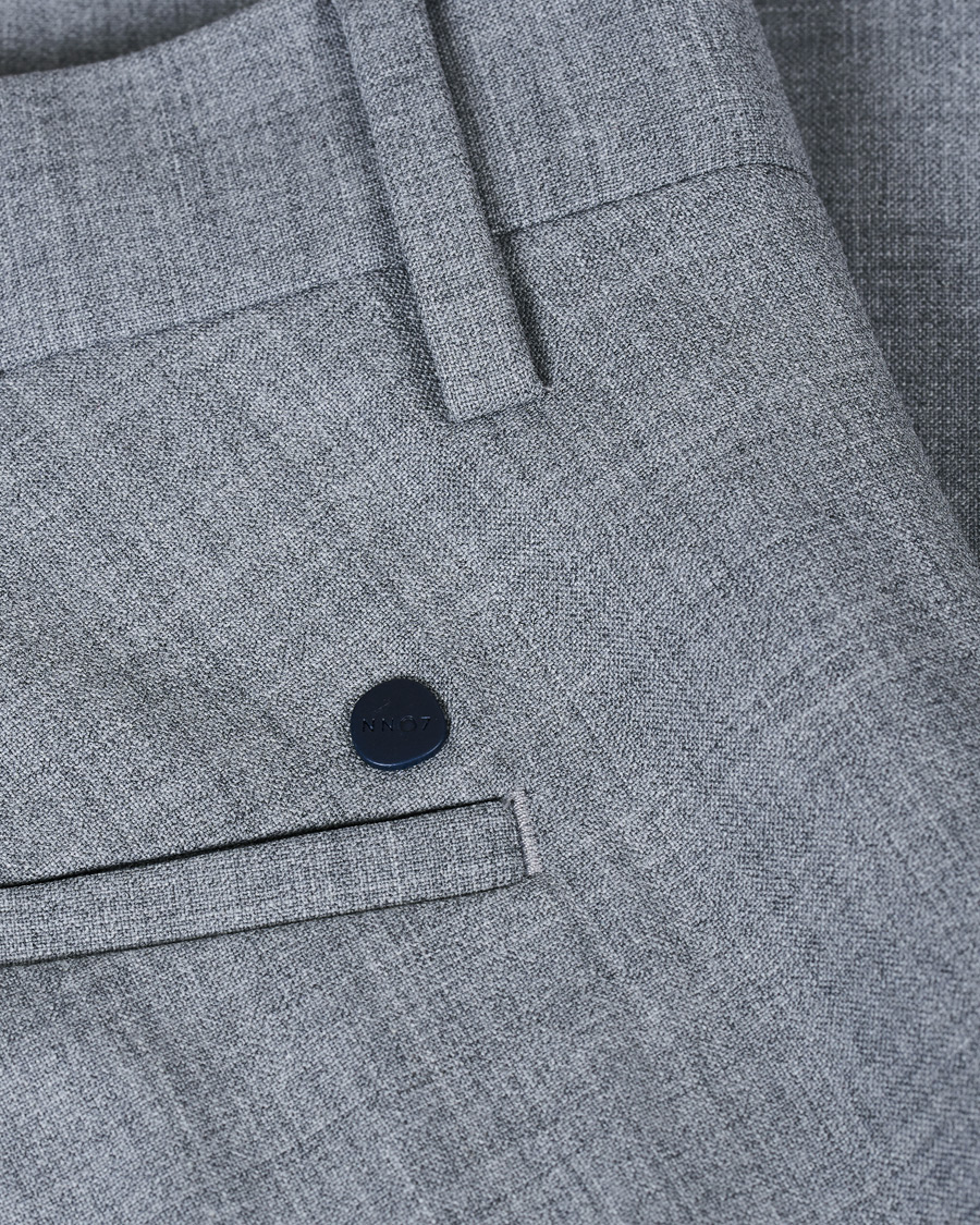 Herr | Byxor | NN07 | Theo Wool Trousers Grey Melange