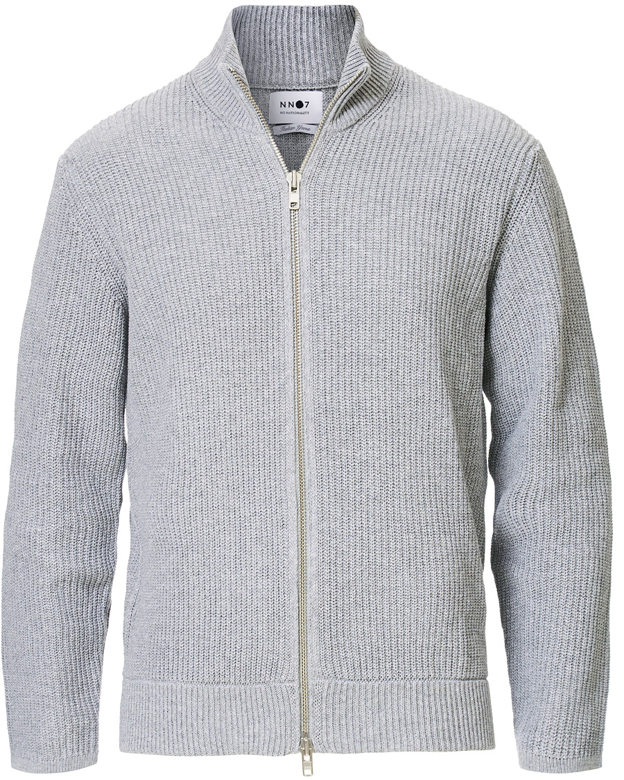Herr | Tröjor | NN07 | Piet Full Zip Medium Grey