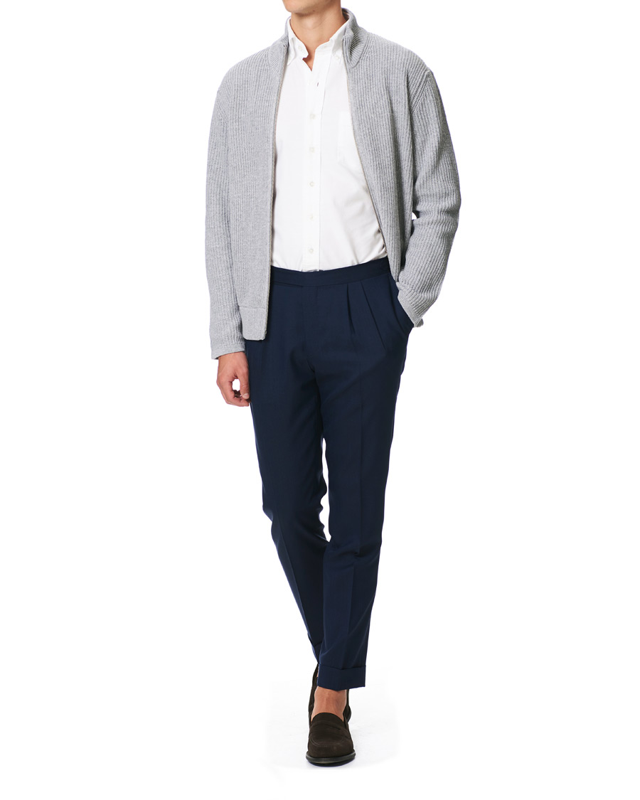 Herr | Tröjor | NN07 | Piet Full Zip Medium Grey