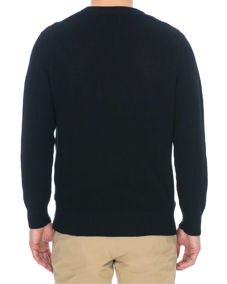 Herr | Tröjor | NN07 | Knut Cotton Ribbed Crew Neck Navy