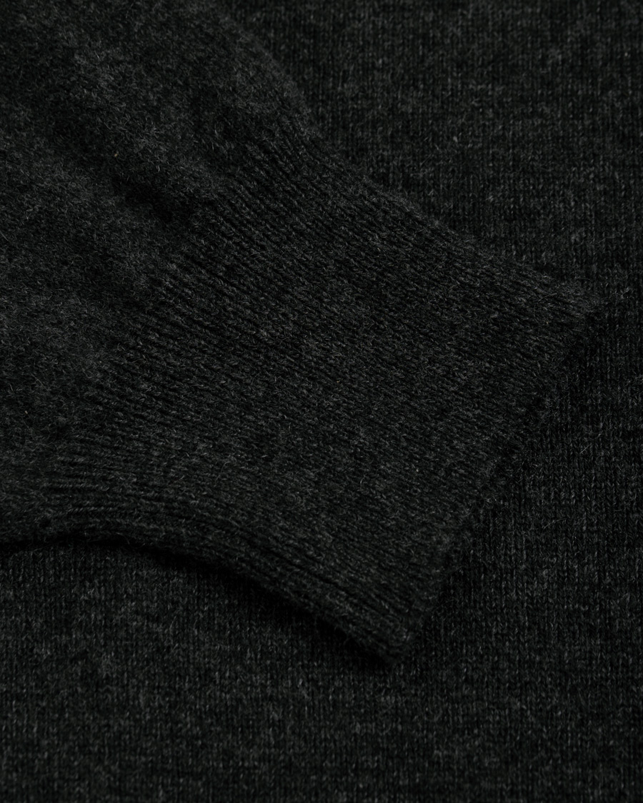 Herr | Tröjor | Piacenza Cashmere | Cashmere Crew Neck Sweater Charcoal