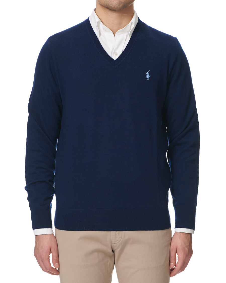 Herr | Tröjor | Polo Ralph Lauren Golf | Merino Wool Sweater French Navy