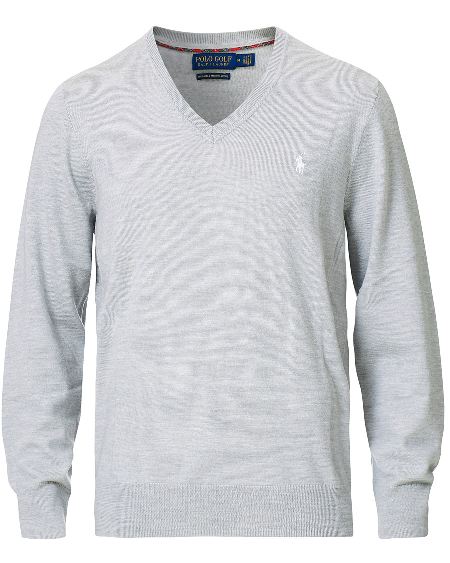 Herr | Tröjor | Polo Ralph Lauren Golf | Merino Wool Sweater Light Pebble Heather