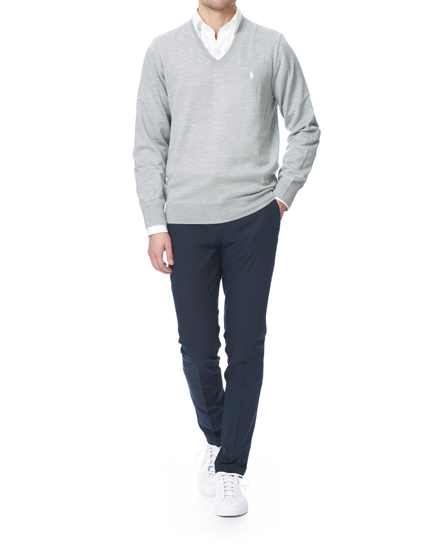 Herr | Tröjor | Polo Ralph Lauren Golf | Merino Wool Sweater Light Pebble Heather