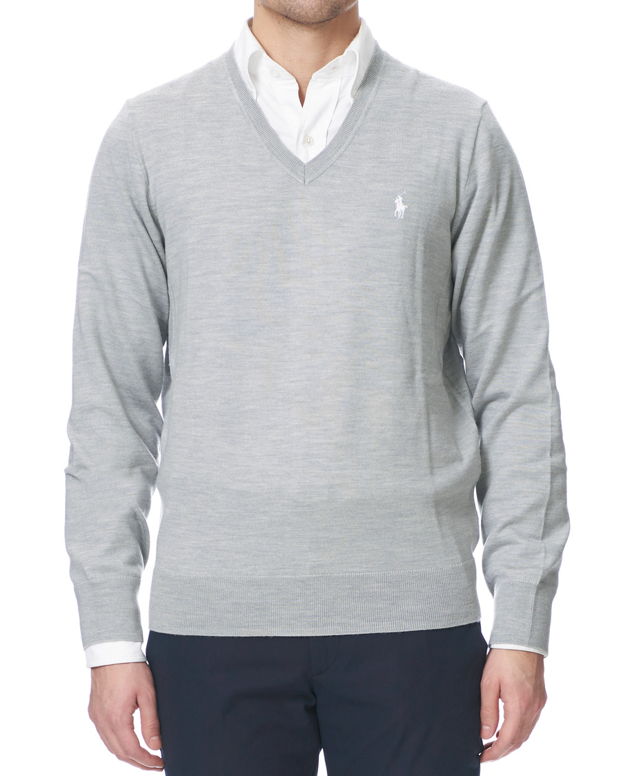 Herr | Tröjor | Polo Ralph Lauren Golf | Merino Wool Sweater Light Pebble Heather