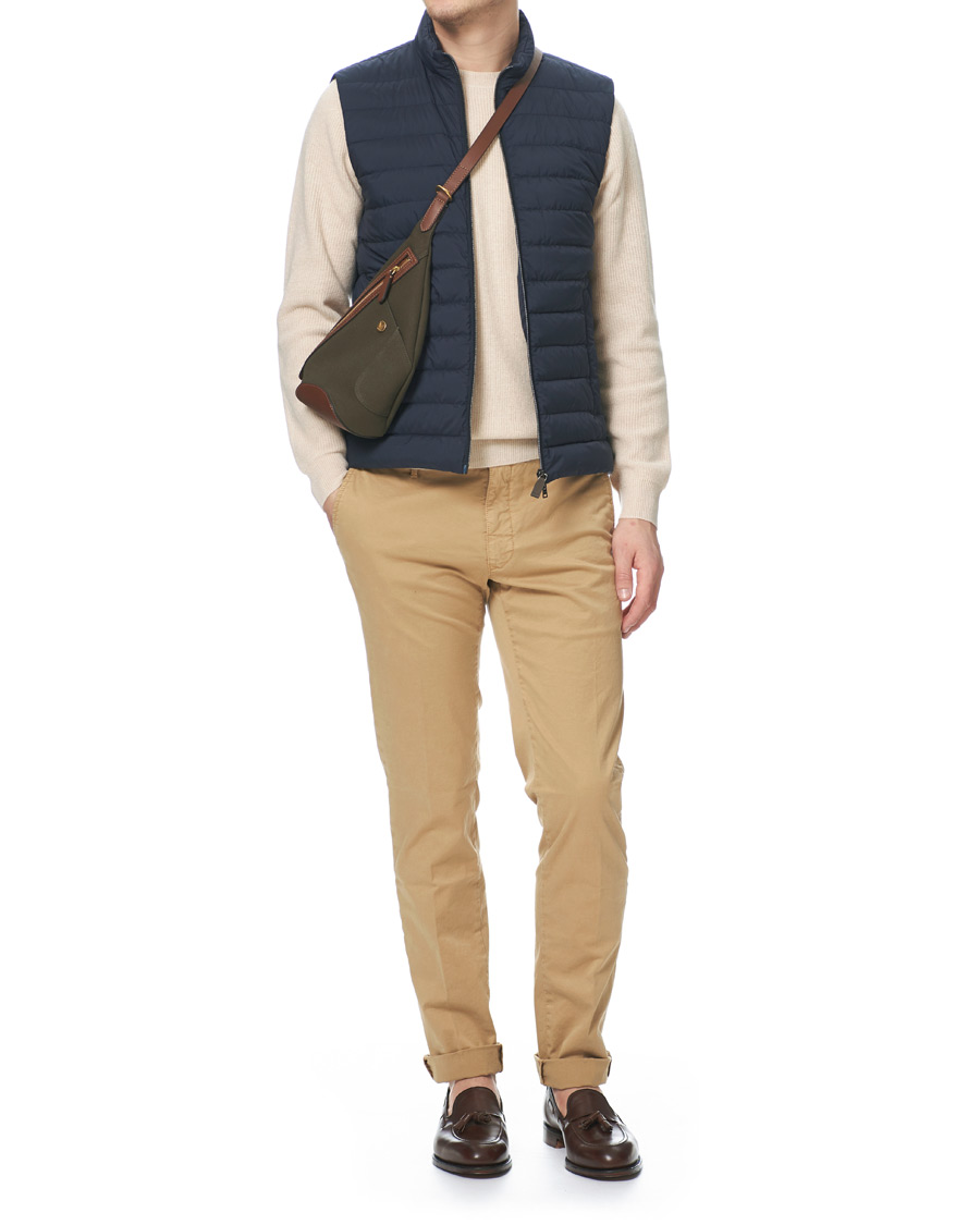 Herr | Jackor | Herno | Nuage Matt Nylon Vest Deep Blue