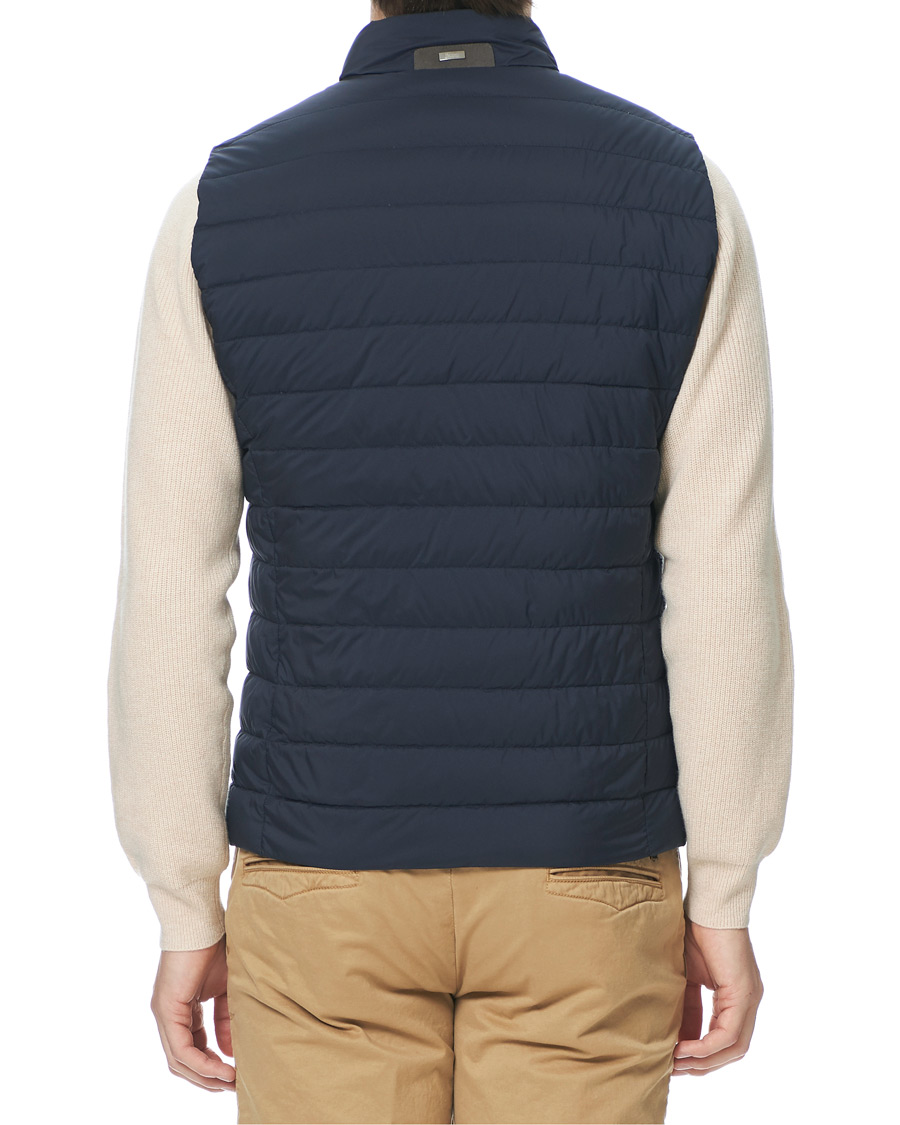 Herr | Jackor | Herno | Nuage Matt Nylon Vest Deep Blue