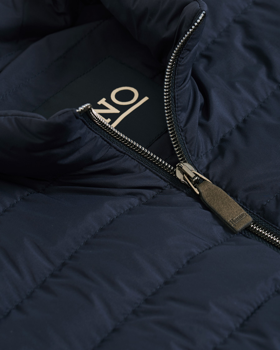 Herr | Jackor | Herno | Nuage Matt Nylon Vest Deep Blue