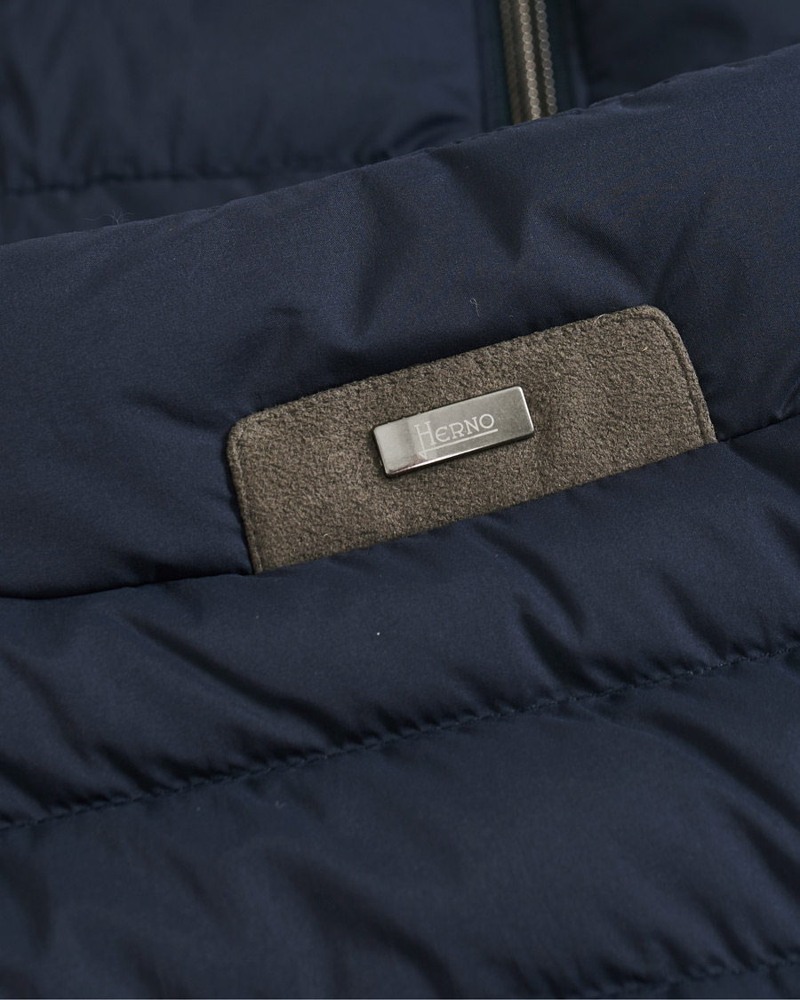 Herr | Jackor | Herno | Nuage Matt Nylon Vest Deep Blue
