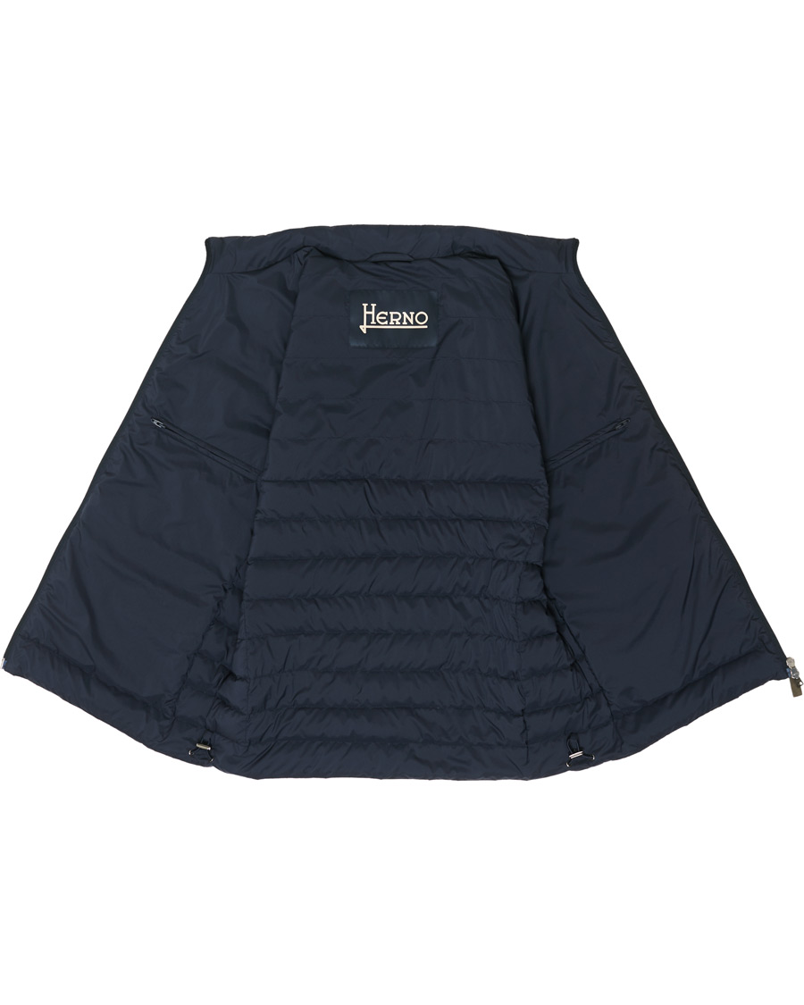 Herr | Jackor | Herno | Nuage Matt Nylon Vest Deep Blue