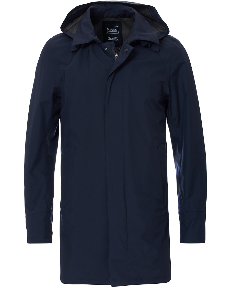 Herr | Jackor | Herno | Laminar Waterproof Gore Tex Coat Deep Blue