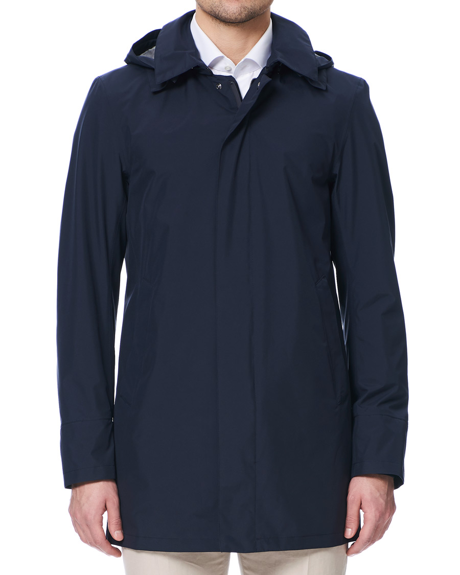 Herr | Jackor | Herno | Laminar Waterproof Gore Tex Coat Deep Blue
