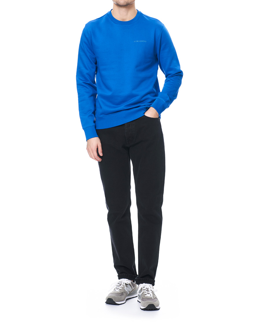 Herr | Tröjor | J.Lindeberg | Throw Crew Neck Sweatshirt Yale Blue