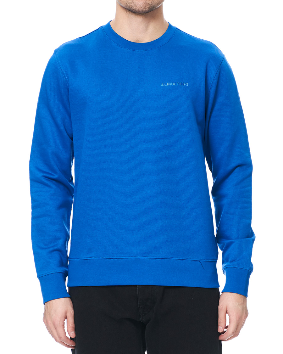 Herr | Tröjor | J.Lindeberg | Throw Crew Neck Sweatshirt Yale Blue