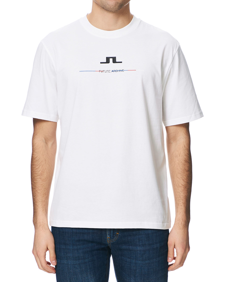 Herr | T-Shirts | J.Lindeberg | Dale Distinct Future Archive Crew Neck Tee White