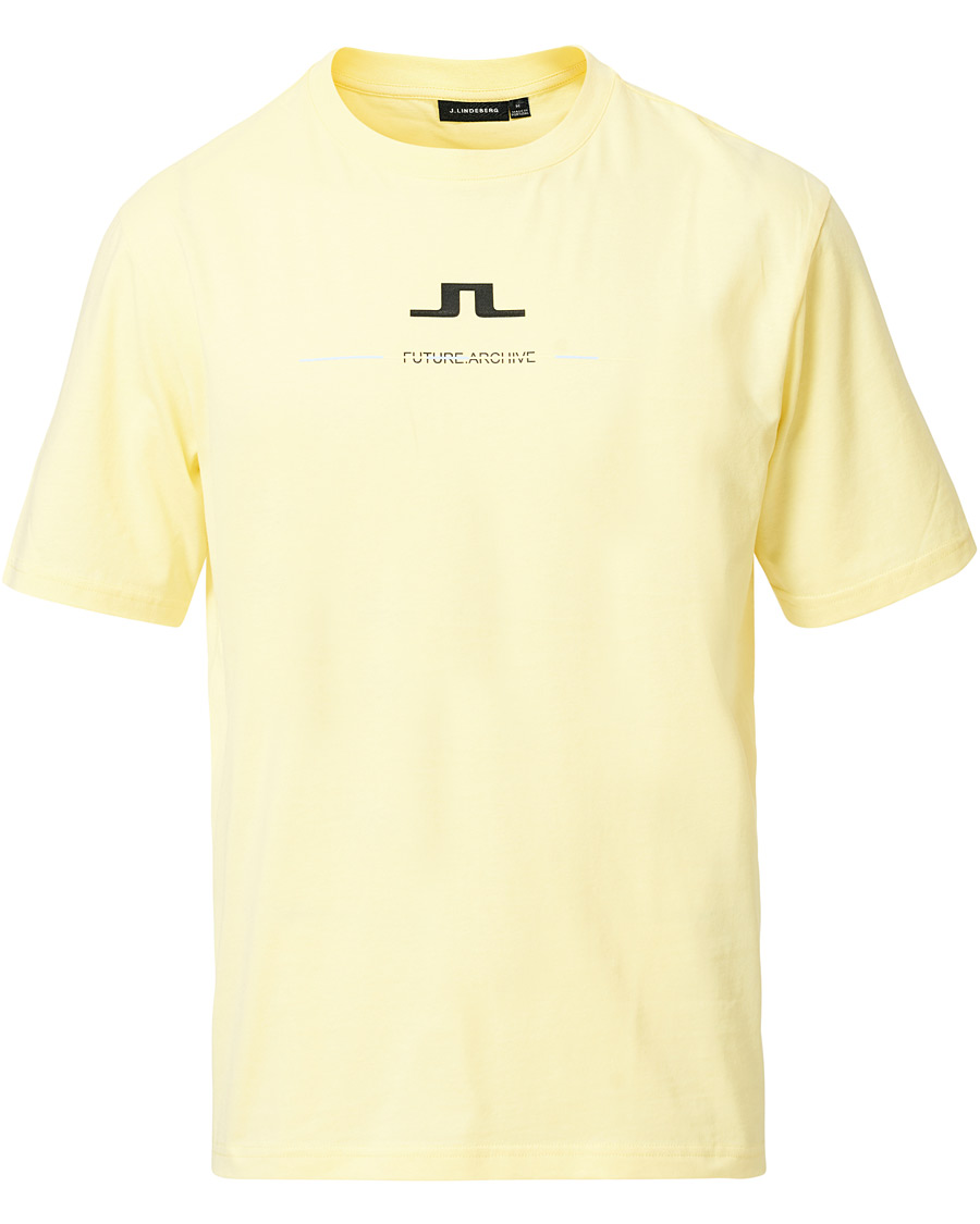 Herr | T-Shirts | J.Lindeberg | Dale Distinct Future Archive Crew Neck Tee Yellow