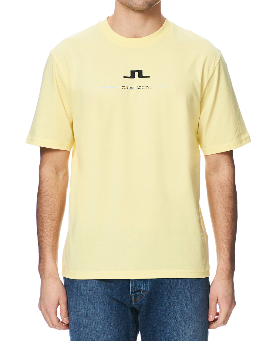 Herr | T-Shirts | J.Lindeberg | Dale Distinct Future Archive Crew Neck Tee Yellow