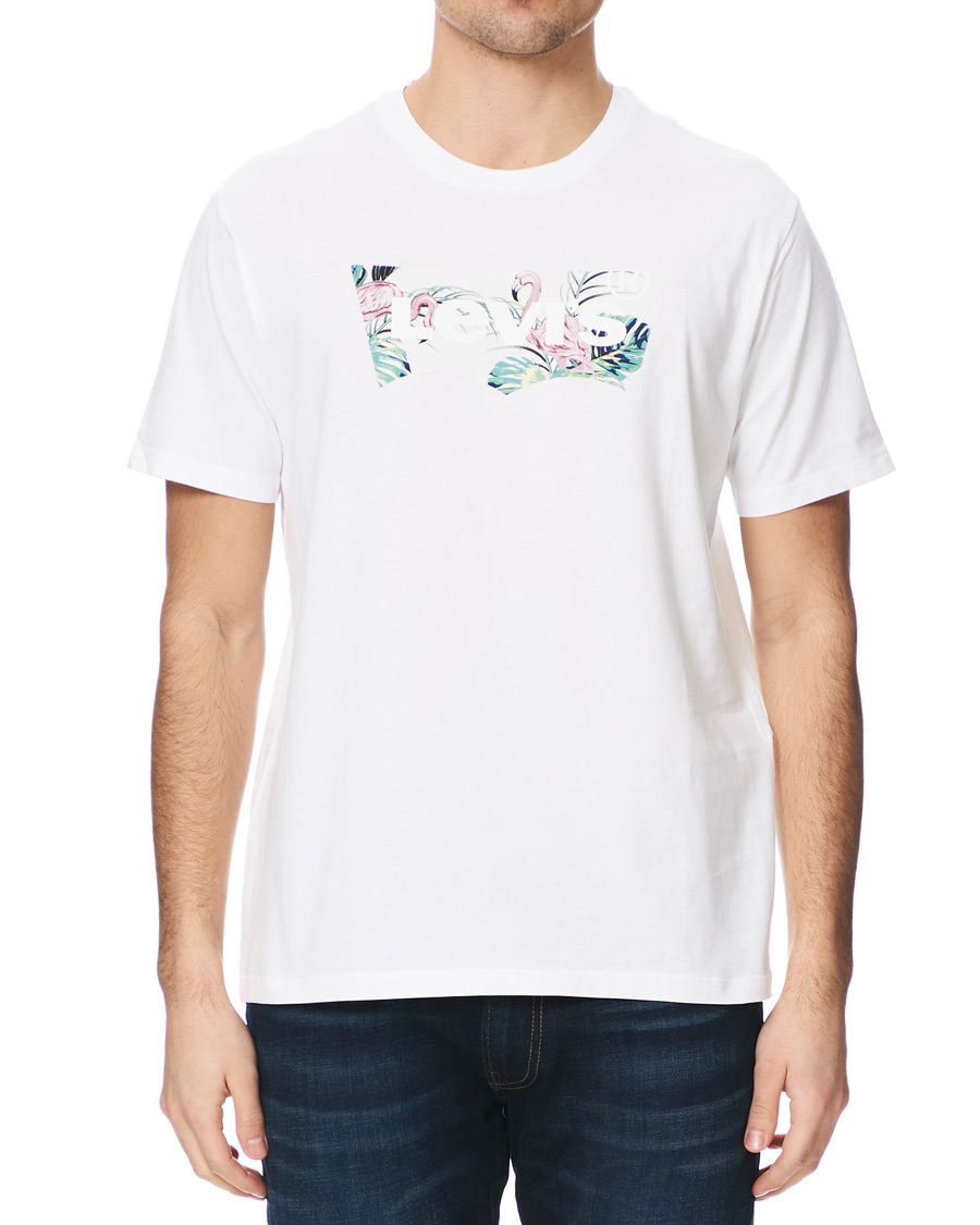 Herr | T-Shirts | Levi's | Flamingo Batwing Crew Neck Tee White