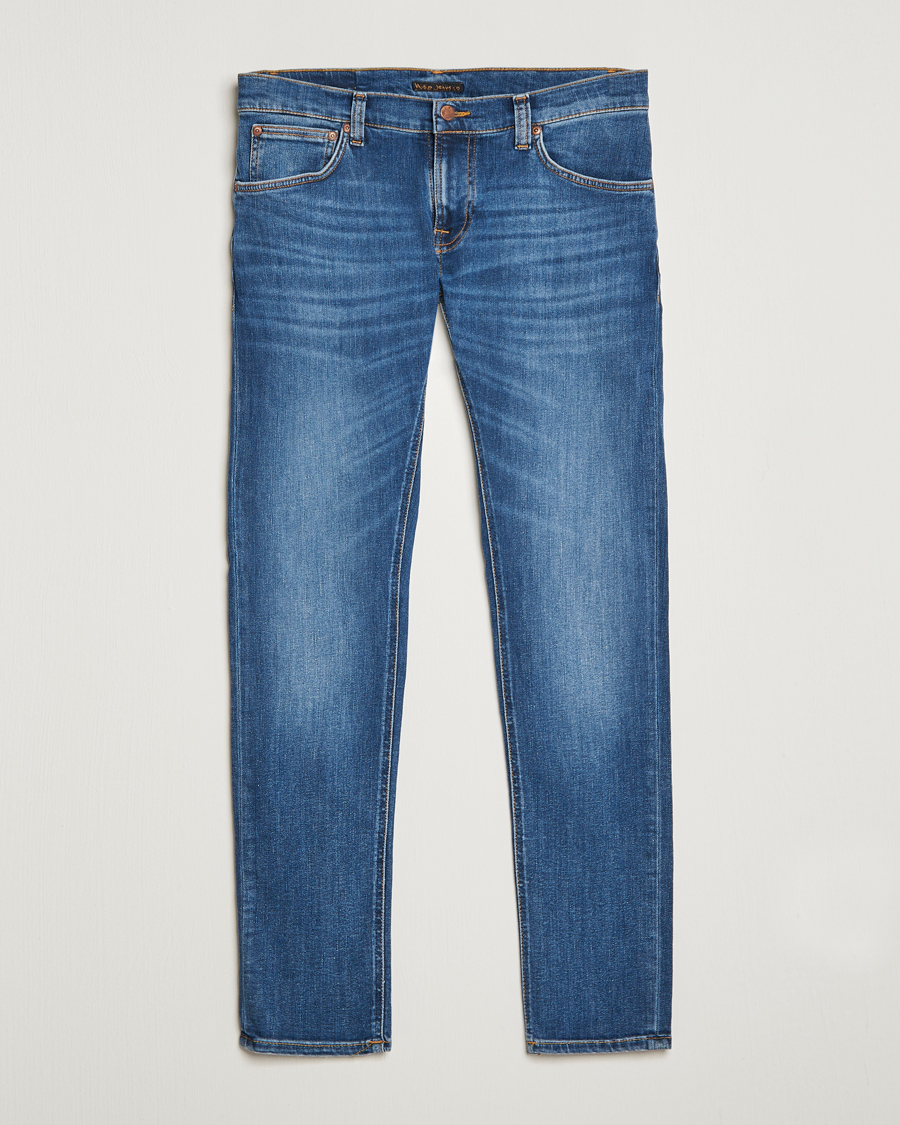 Herr | Jeans | Nudie Jeans | Tight Terry Organic Jeans Steel Navy