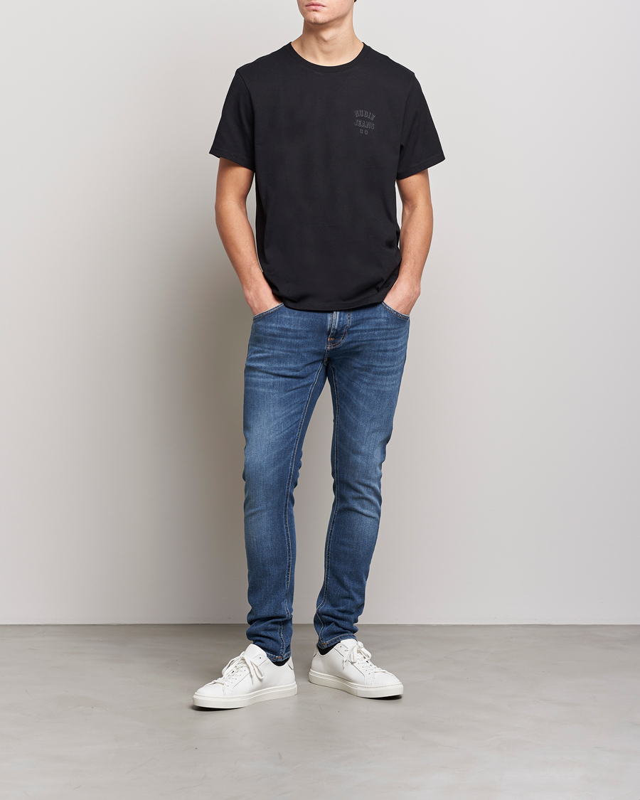 Herr | Jeans | Nudie Jeans | Tight Terry Organic Jeans Steel Navy