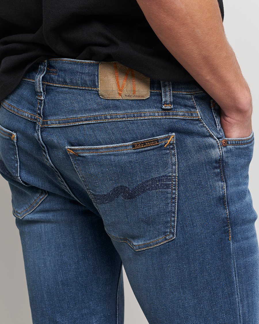 Herr | Jeans | Nudie Jeans | Tight Terry Organic Jeans Steel Navy