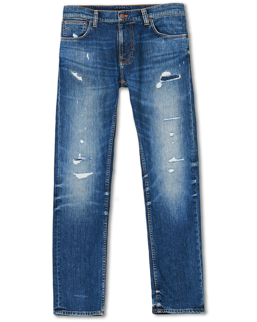 Herr | Jeans | Nudie Jeans | Thin Finn Organic Jeans Worn In Ecru
