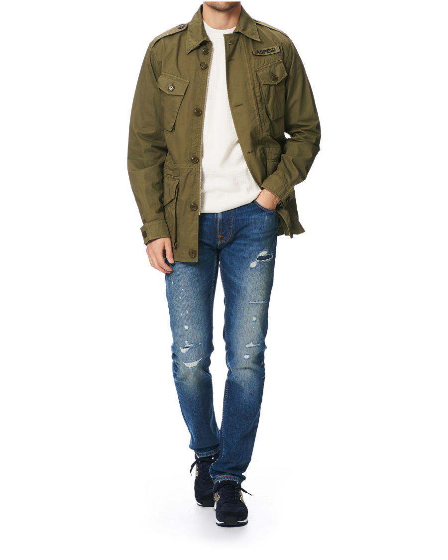 Herr | Jeans | Nudie Jeans | Thin Finn Organic Jeans Worn In Ecru