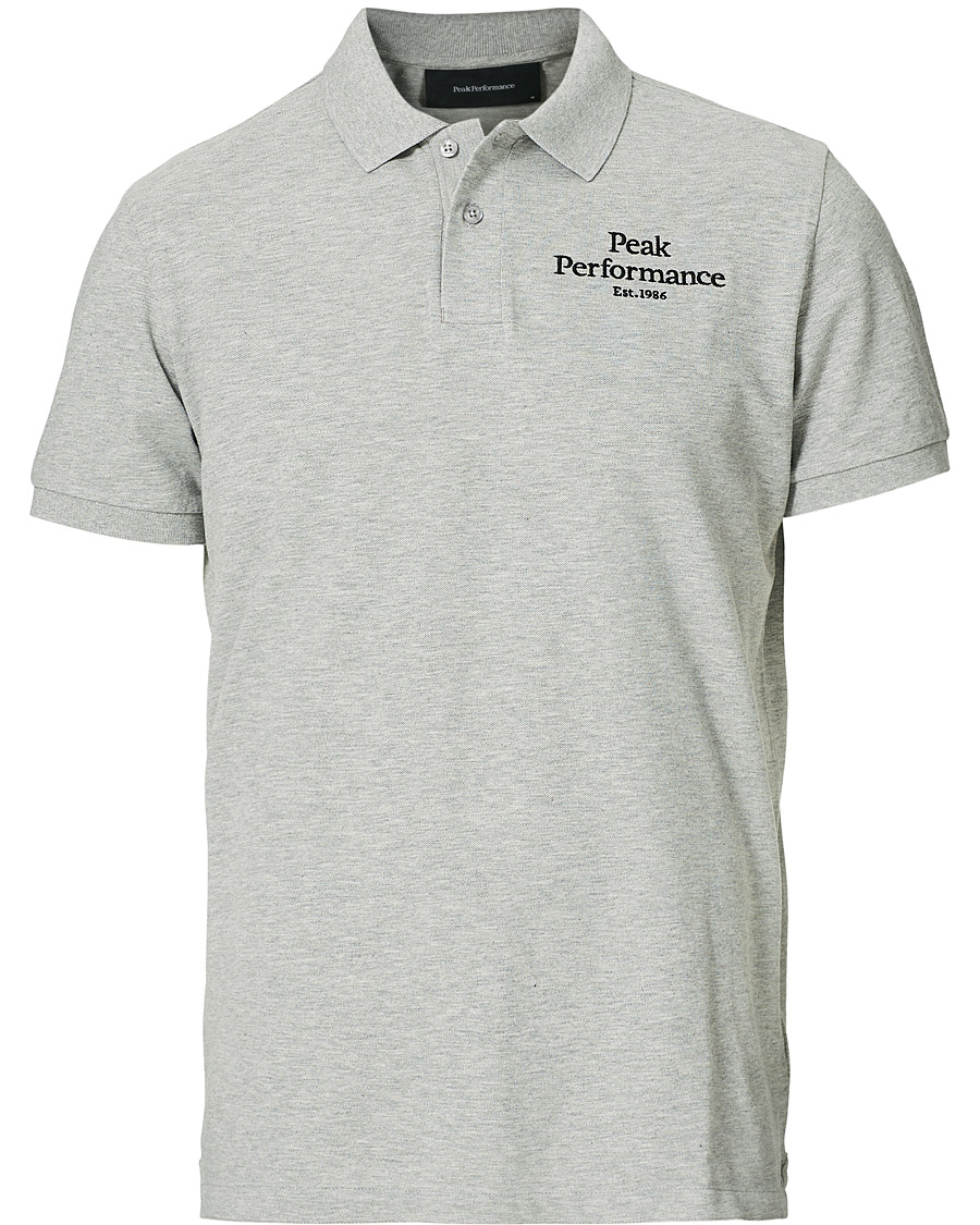 Herr | Pikéer | Peak Performance | Original Logo Polo Medium Grey Heather