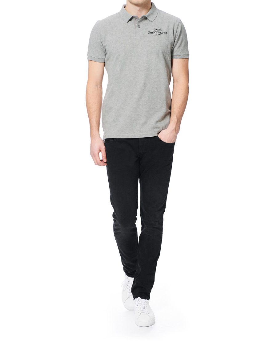 Herr | Pikéer | Peak Performance | Original Logo Polo Medium Grey Heather