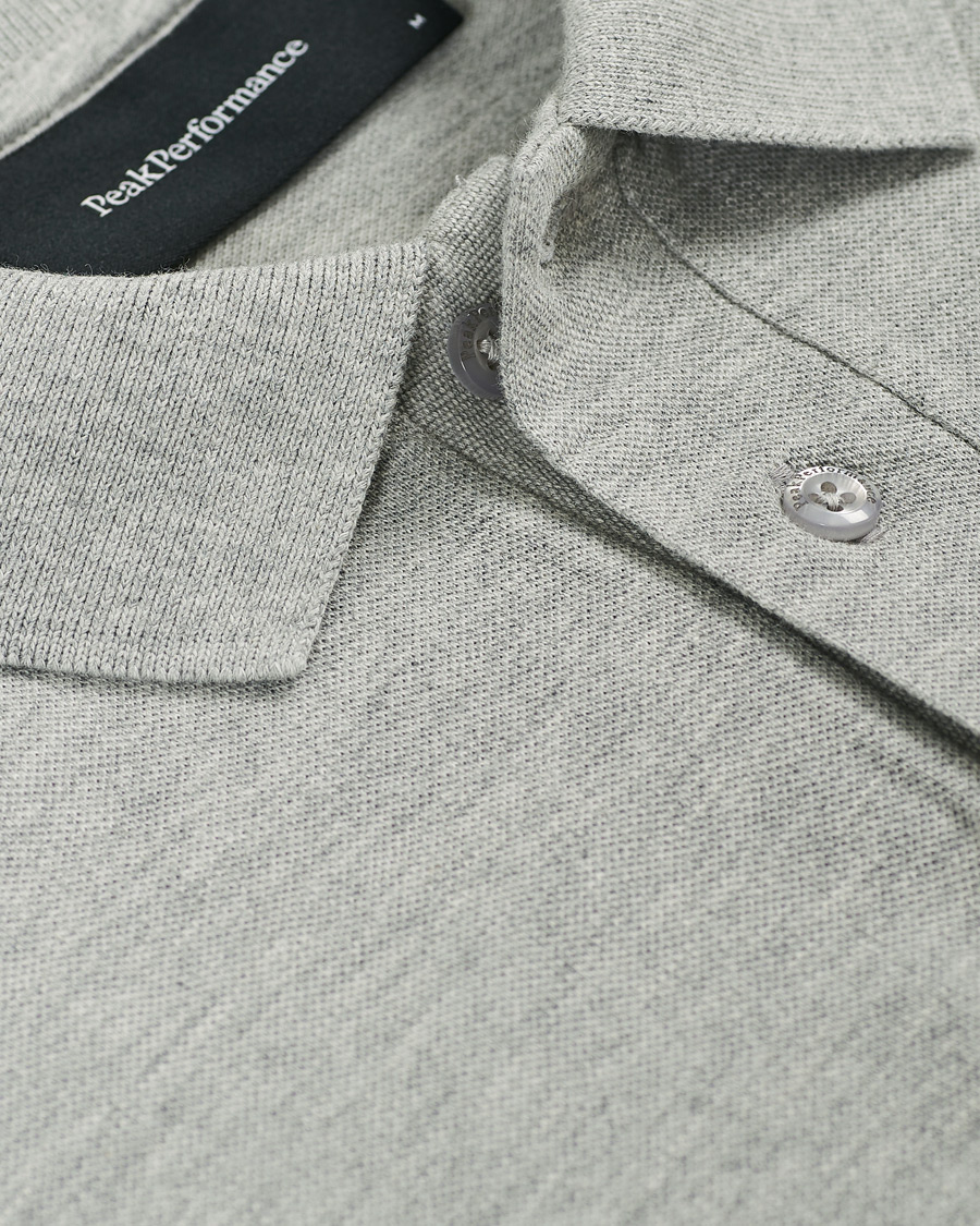 Herr | Pikéer | Peak Performance | Original Logo Polo Medium Grey Heather