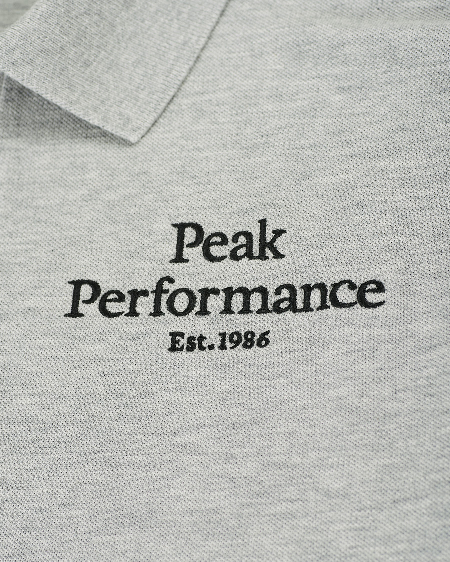 Herr | Pikéer | Peak Performance | Original Logo Polo Medium Grey Heather