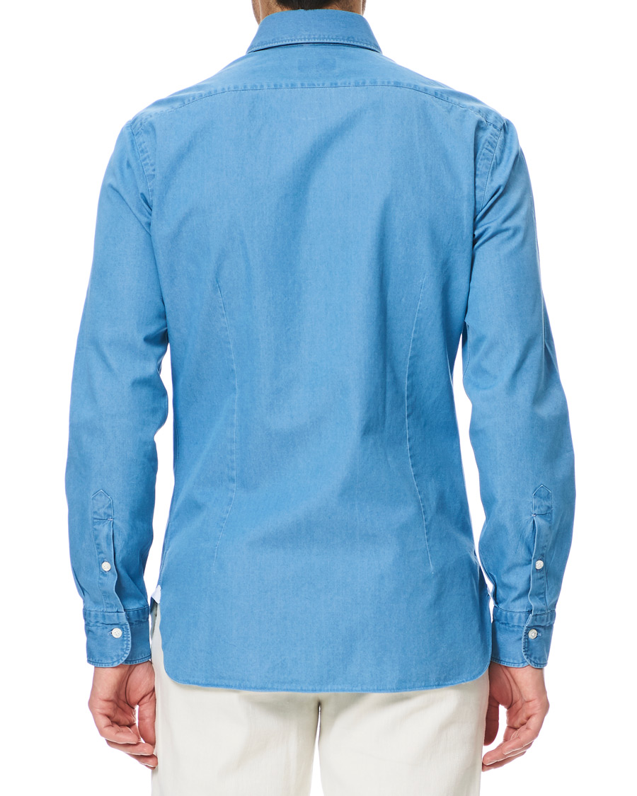 Herr | Skjortor | Barba Napoli | Dandylife Slim Fit Denim Shirt Indigo
