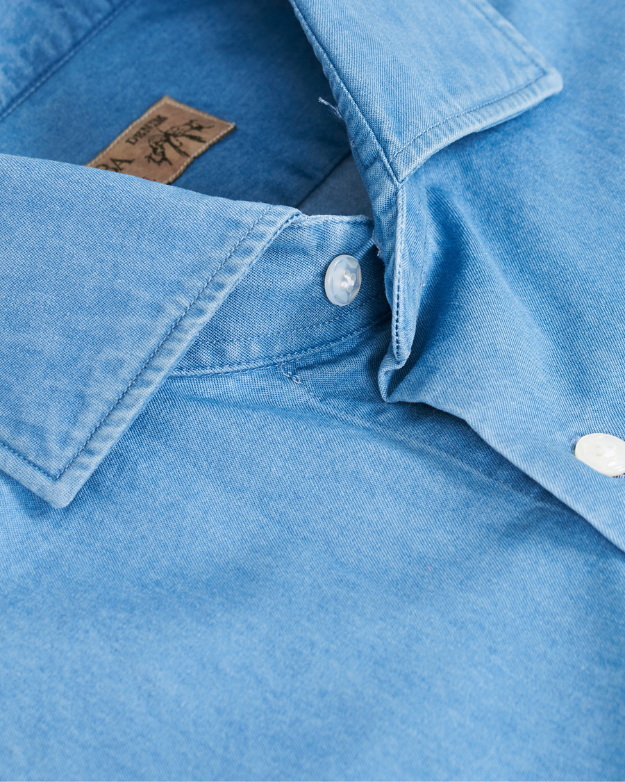 Herr | Skjortor | Barba Napoli | Dandylife Slim Fit Denim Shirt Indigo