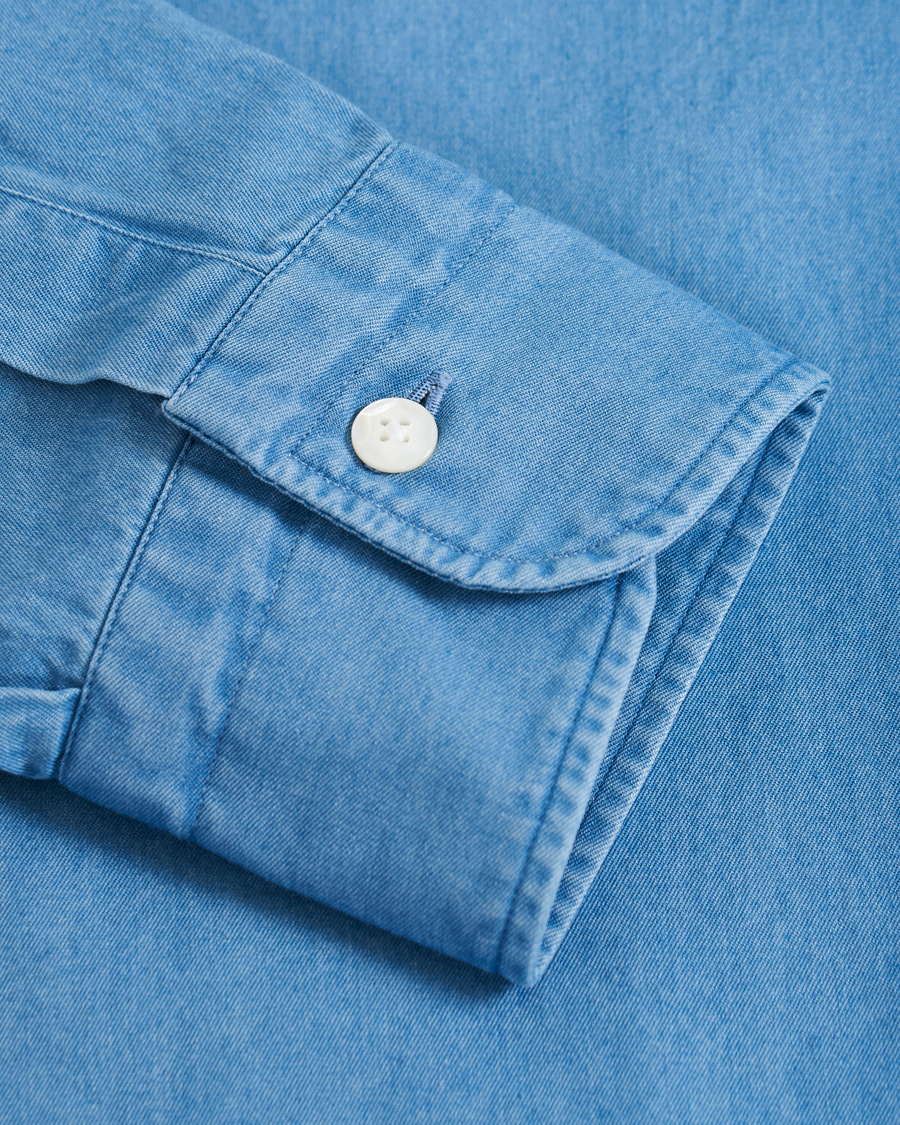 Herr | Skjortor | Barba Napoli | Dandylife Slim Fit Denim Shirt Indigo