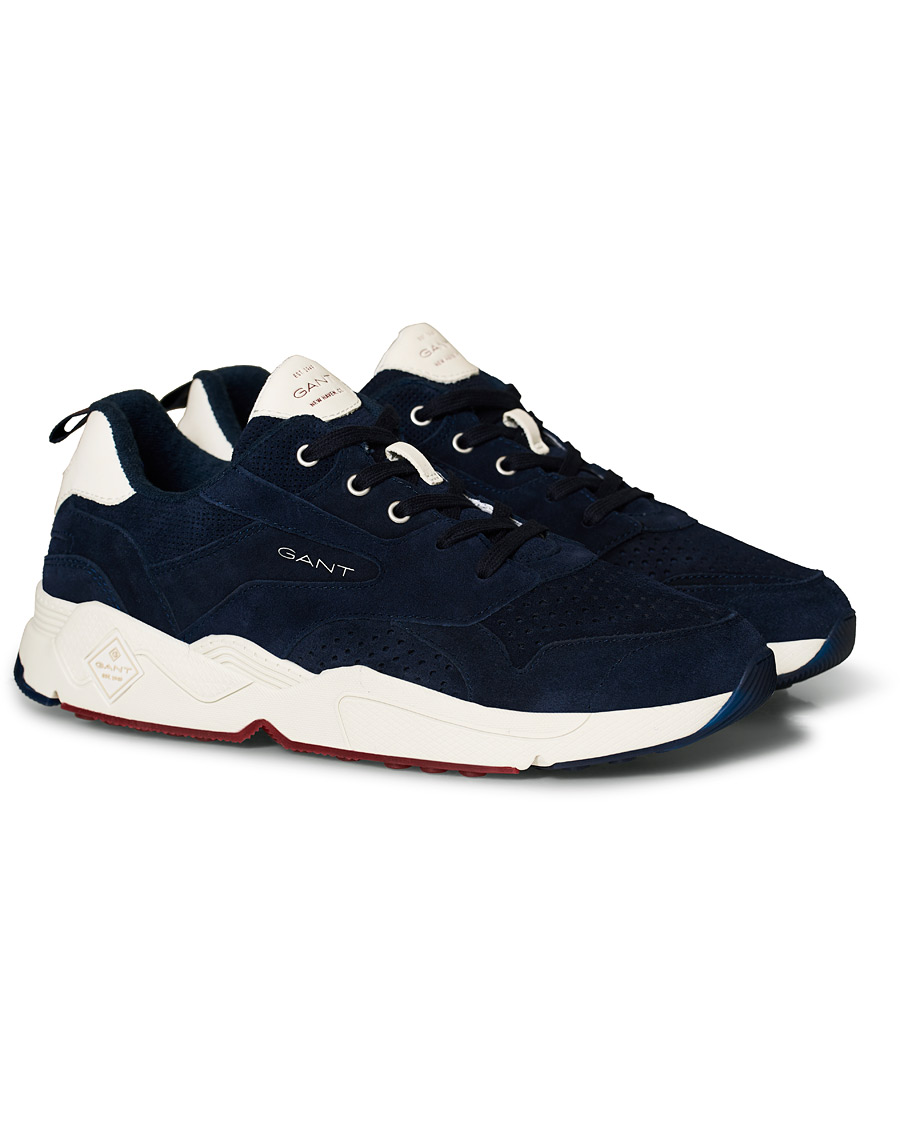 Herr | GANT Nicewill Perforated Sneaker Navy Suede | GANT | Nicewill Perforated Sneaker Navy Suede