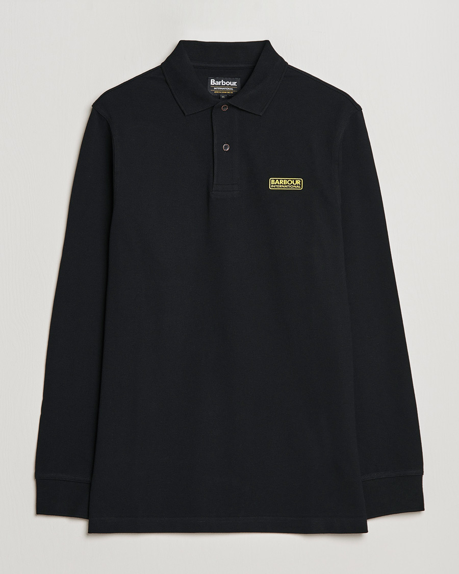 Herr | Tröjor | Barbour International | Essential Long Sleeve Polo Black